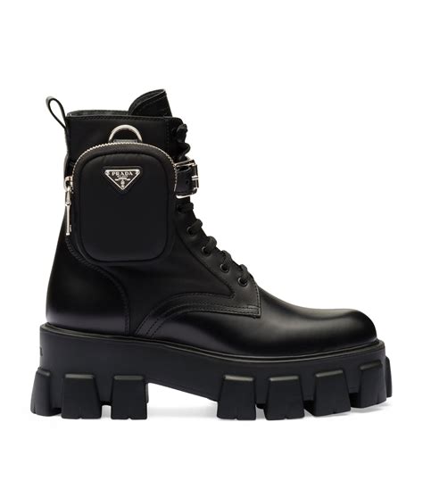 prada monolith lace up shoes dupe|prada boots with pouch price.